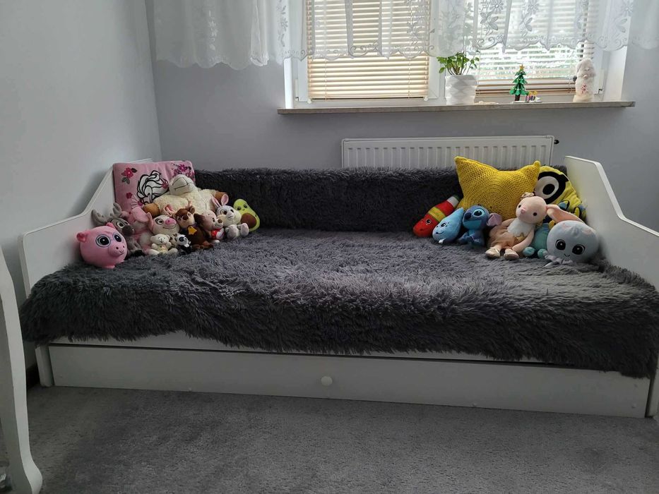 Łóżko dla dziecka,białe z szufladą