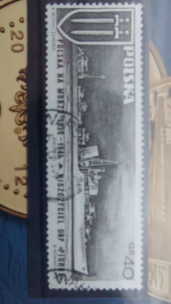 2zł Niszczyciel Piorun+znaczek pocztowy