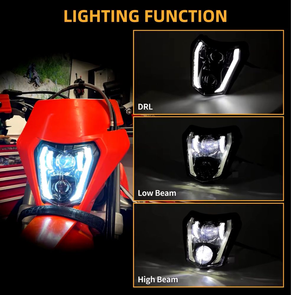 LED фара 12В електровелосипед ендуро KTM