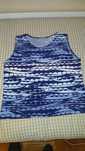 Top azul tecido leve