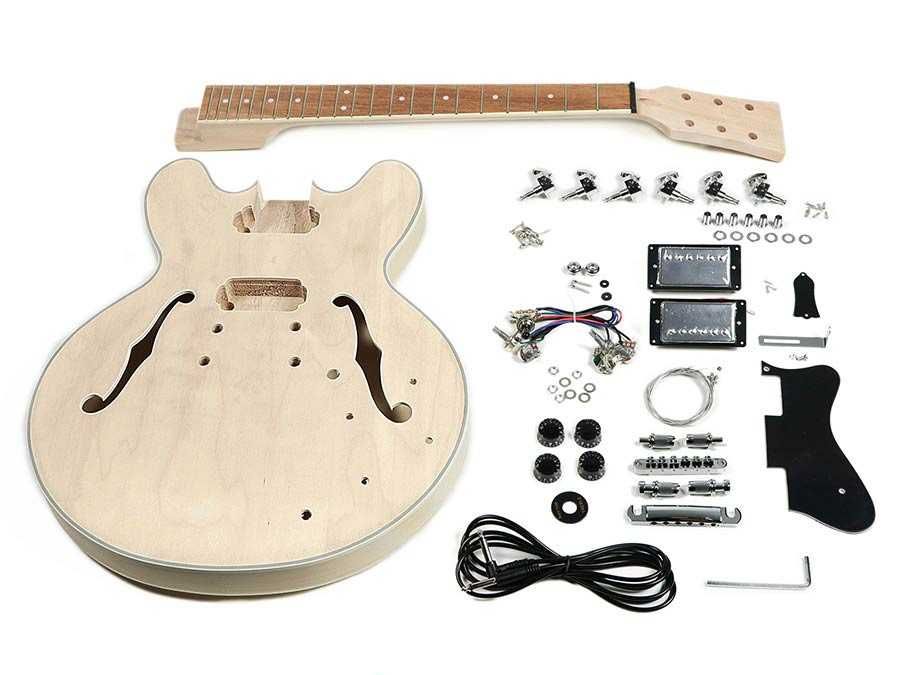 Gitara elektryczna typu Hollow Body do samodzielnego montażu Kit-ES-45