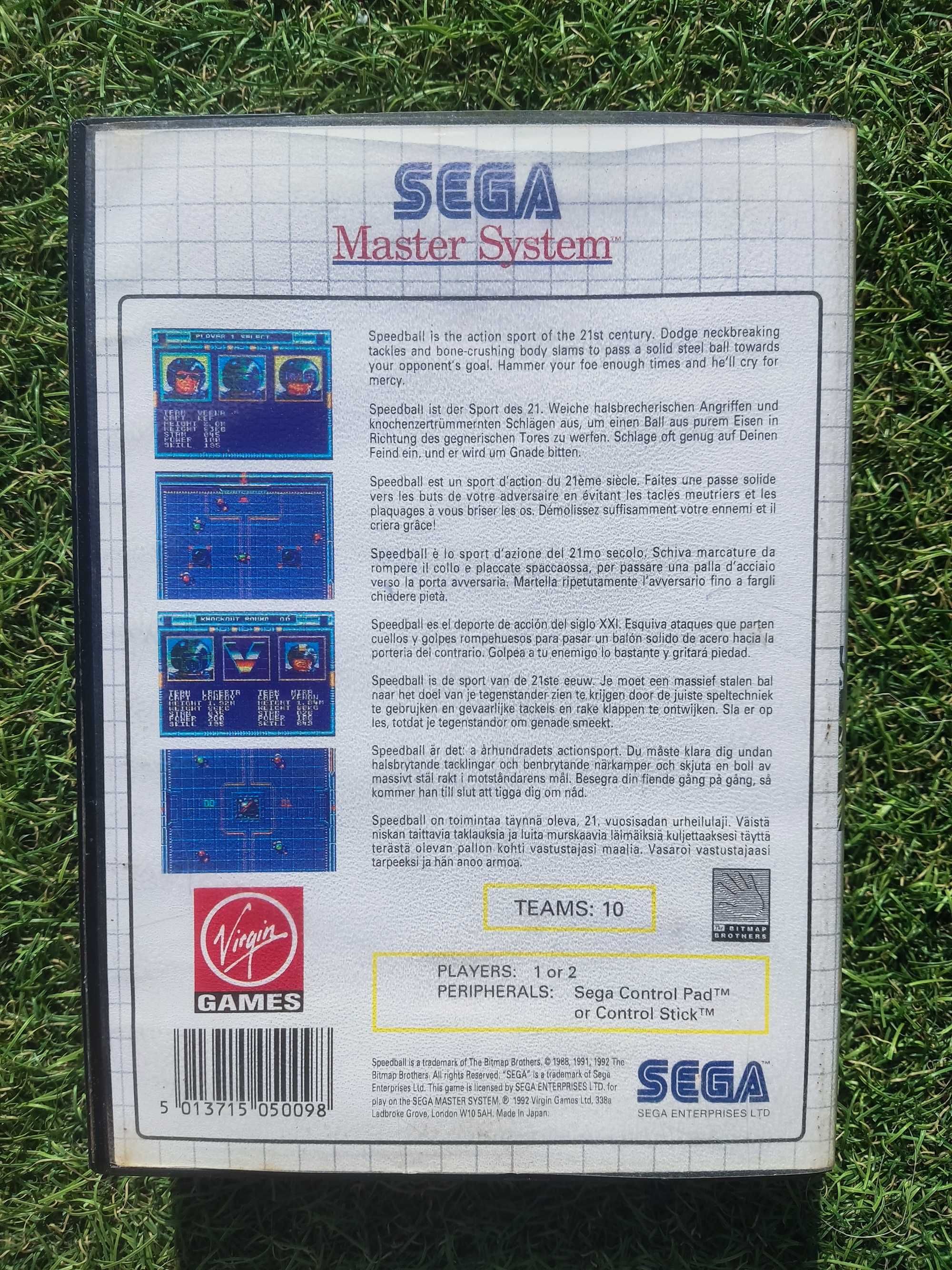 Speedball - Sega Master System | Jogo Retro Completo com Manuais