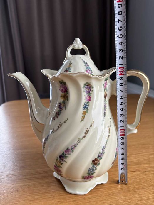 Cudo! Ręcznie malowany środek stołu Mitterteich garnitur dzbanek cukie