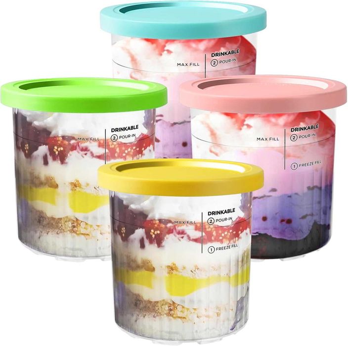 4 Pojemnik Na Kremy Do Kostkarki Kompatybilny Z Ninja Creami Nc500 501