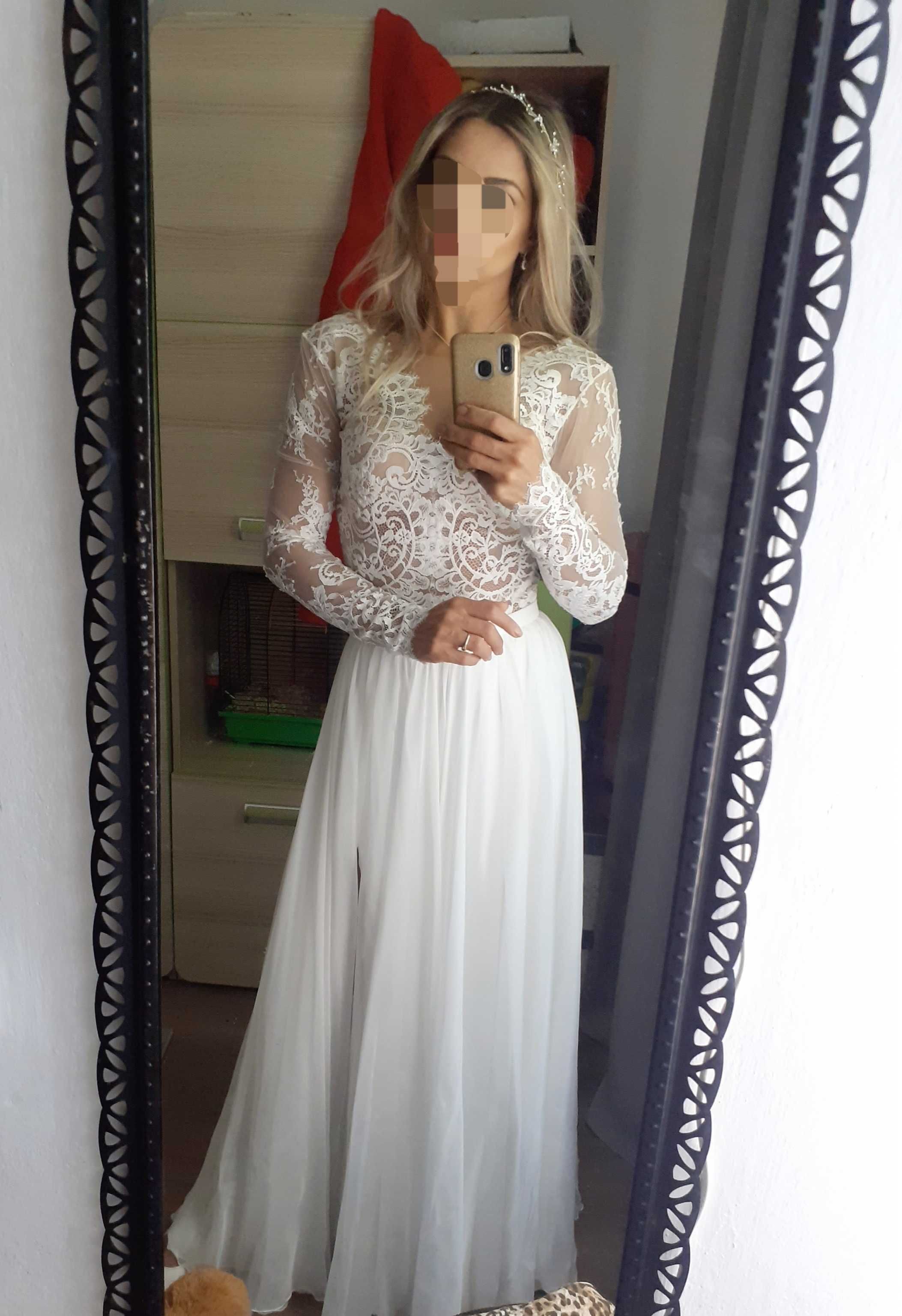 Suknia ślubna Sposa koronka koronkowa s 36