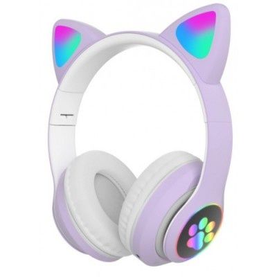 Беспроводные наушники с кошачьими ушками и RGB подсветкой Cat VZV-23M