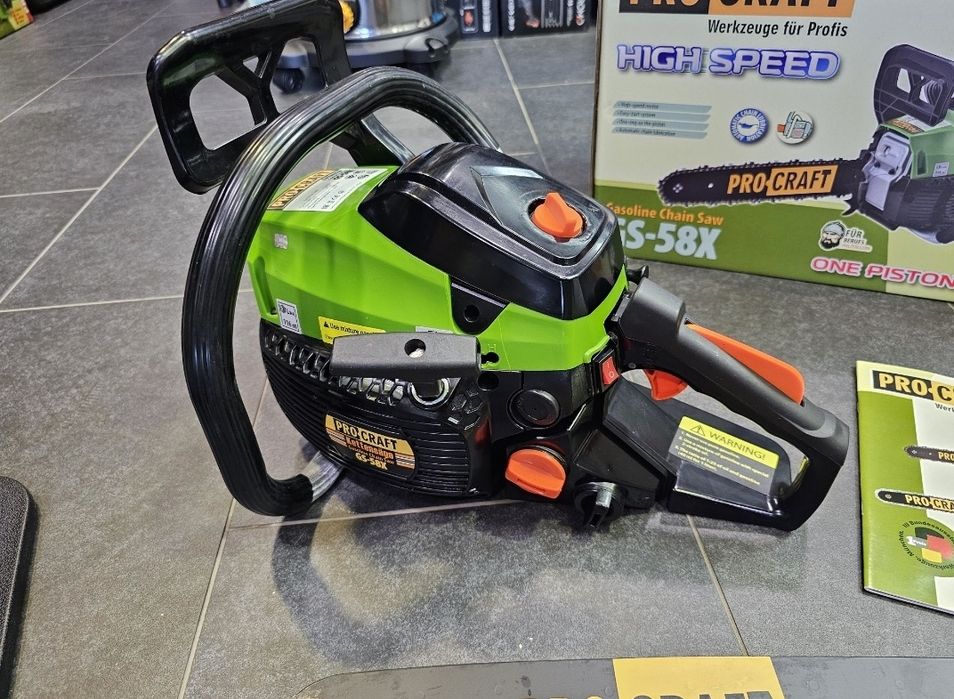 Бензопила Procraft 37сс 2 Шины +2 Цепи Пила Цепная Бензиновая GX-58x