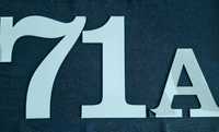 Numer domu 17A, 71A, antracyt, numeracja domu