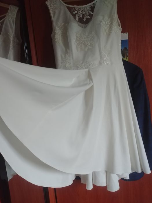 Suknia ślubna poprawiny ślub krótka cywilny