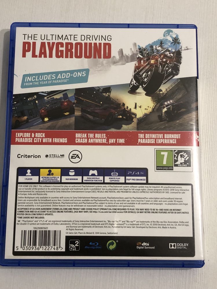 Burnout paradise gra na ps4 gry playstation wyscigi remastered