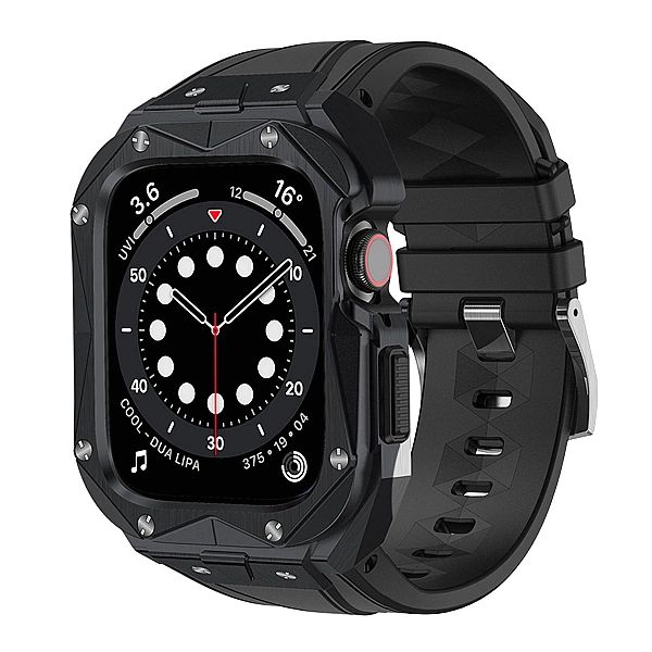 Kingxbar CYF140/2w1 pancerne etui Apple Watch 9, 8, 7 (45 mm) ze stali
