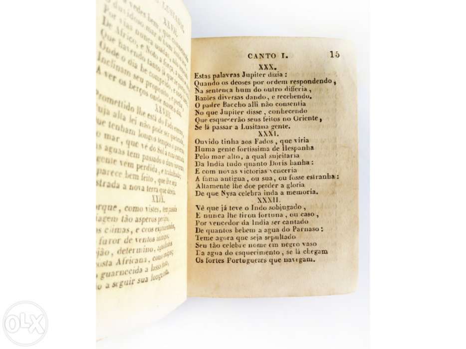 Livro antigo, muito raro, "Os Lusídas" de 1846 - Colecionadores