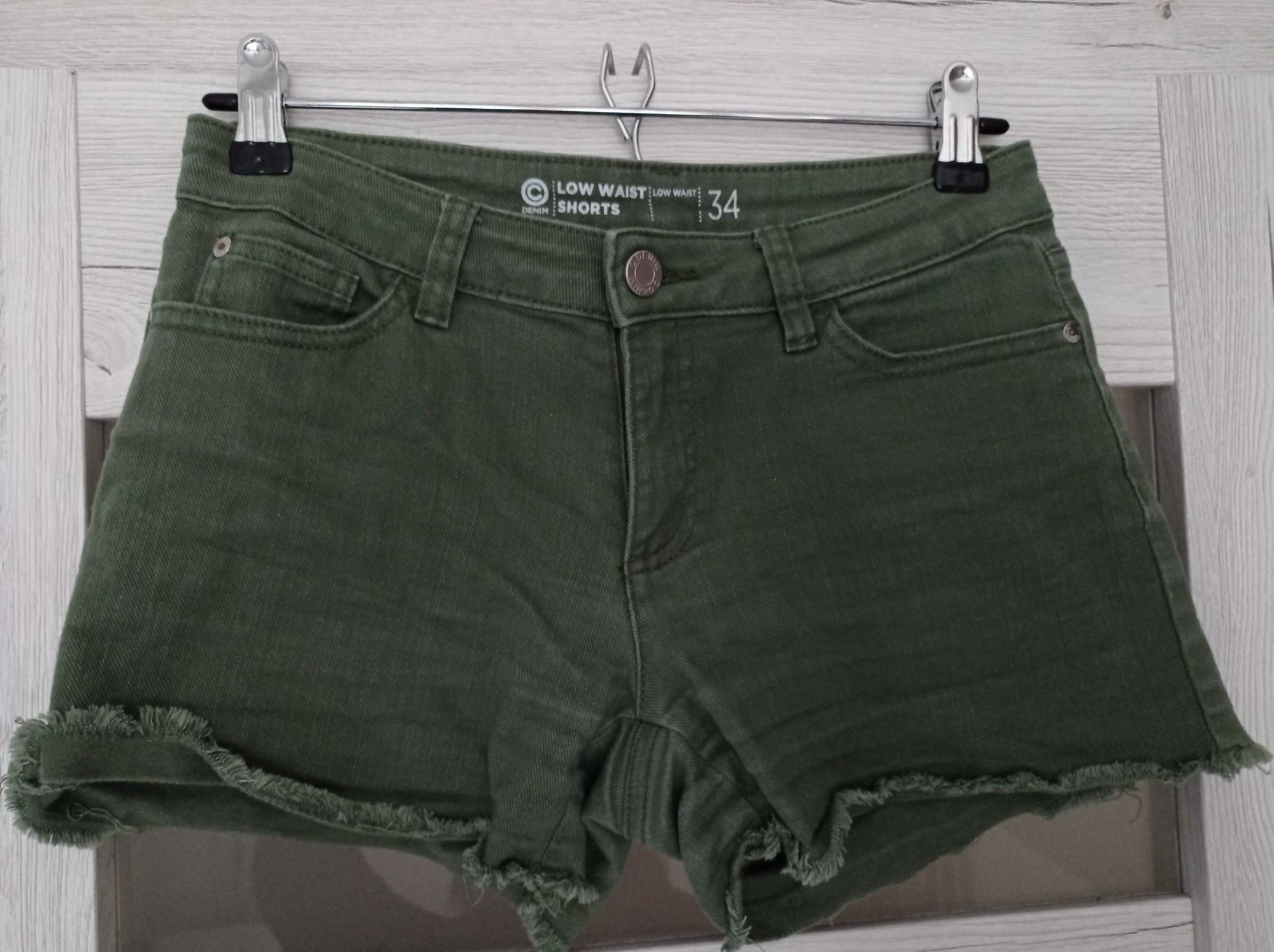 Jeansowe spodenki, khaki, rozmiar XS