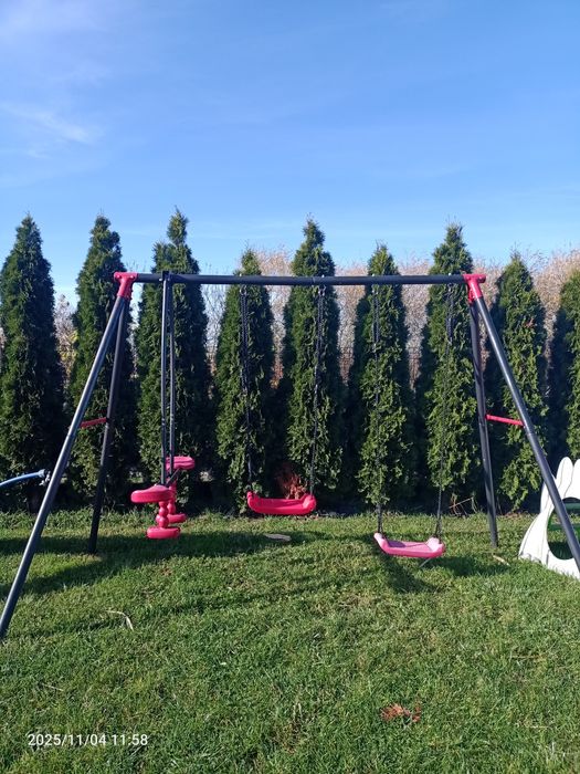 Huśtawka ogrodowa dla dzieci dziecięca metalowa deska