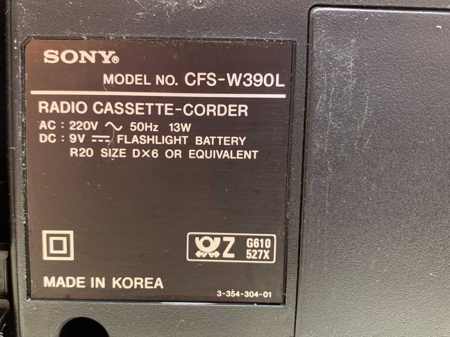 Магнитола Sony CFS-W390L (Made in Korea)