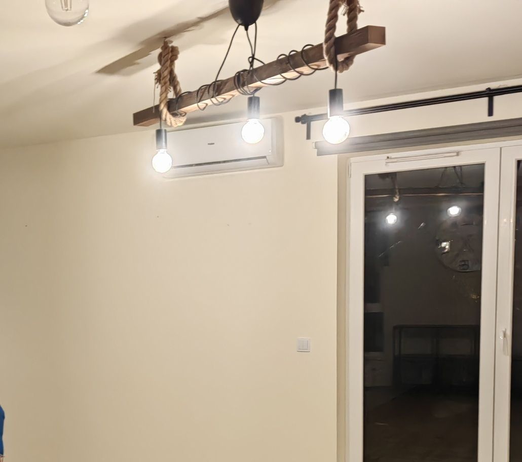 Żyrandol lampy loft wiszące belka