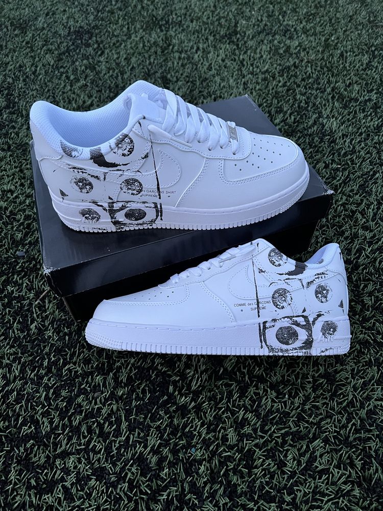Кросівки Nike Air Force 1 x CDG x Supreme [найк аір форси кдг супрім]
