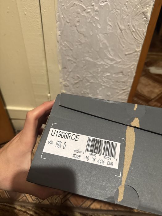 Новые New Balance 1906r Black Черные Primaloft Оригинал 44.5. 28.5 см