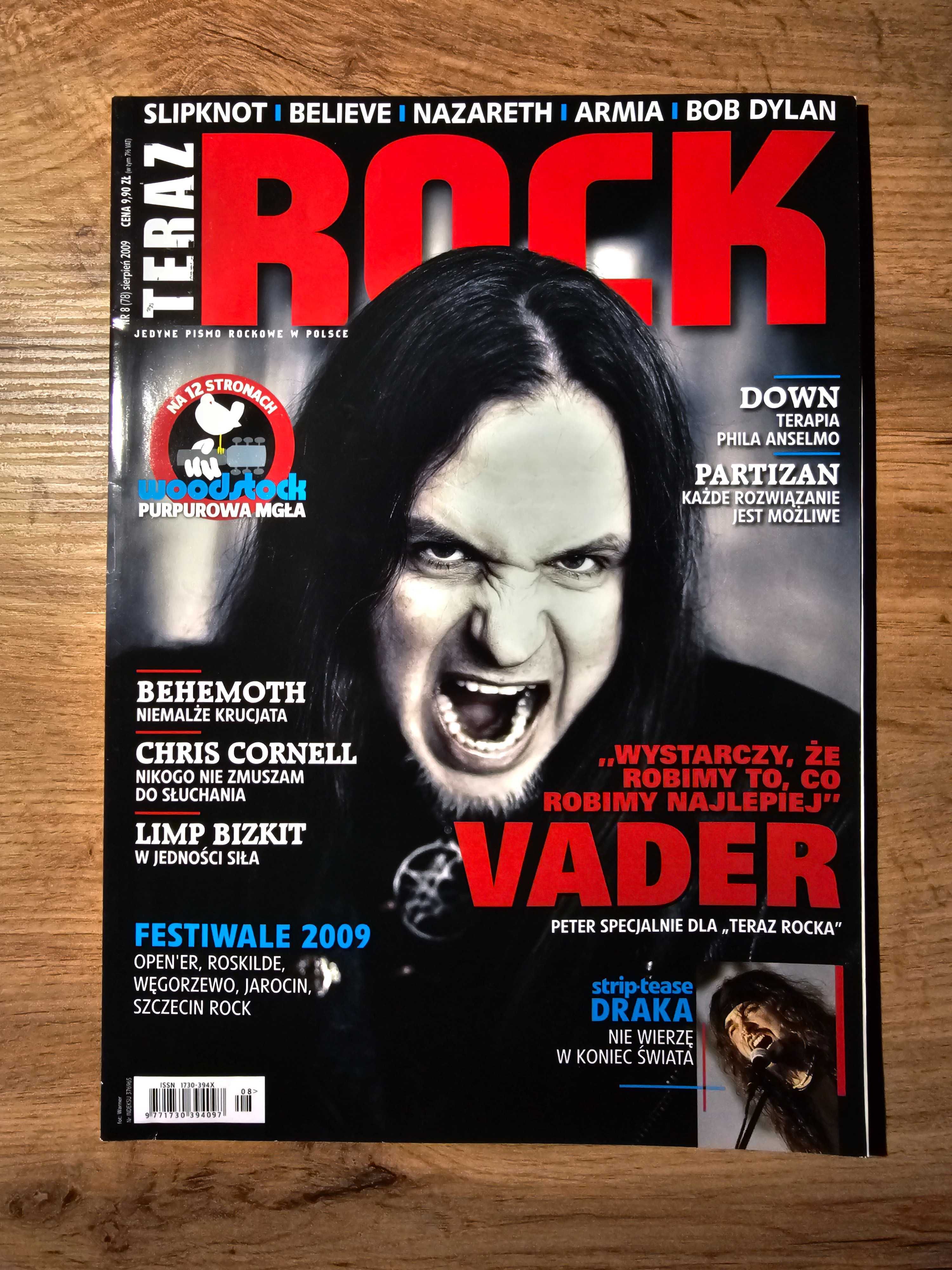 Teraz Rock 8/2009 - Vader, Woodstock, Rammstein, Slipknot, Behemoth