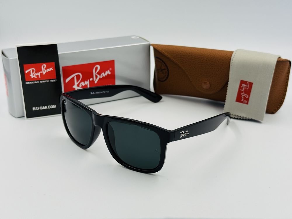 Солнцезащитные очки Ray Ban Justin 4165 Glossy Black 54мм стекло