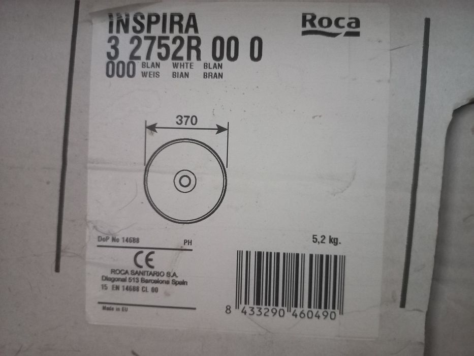Umywalka Roca Inspira round 37cm cienkościenna NOWA! OKAZJA!