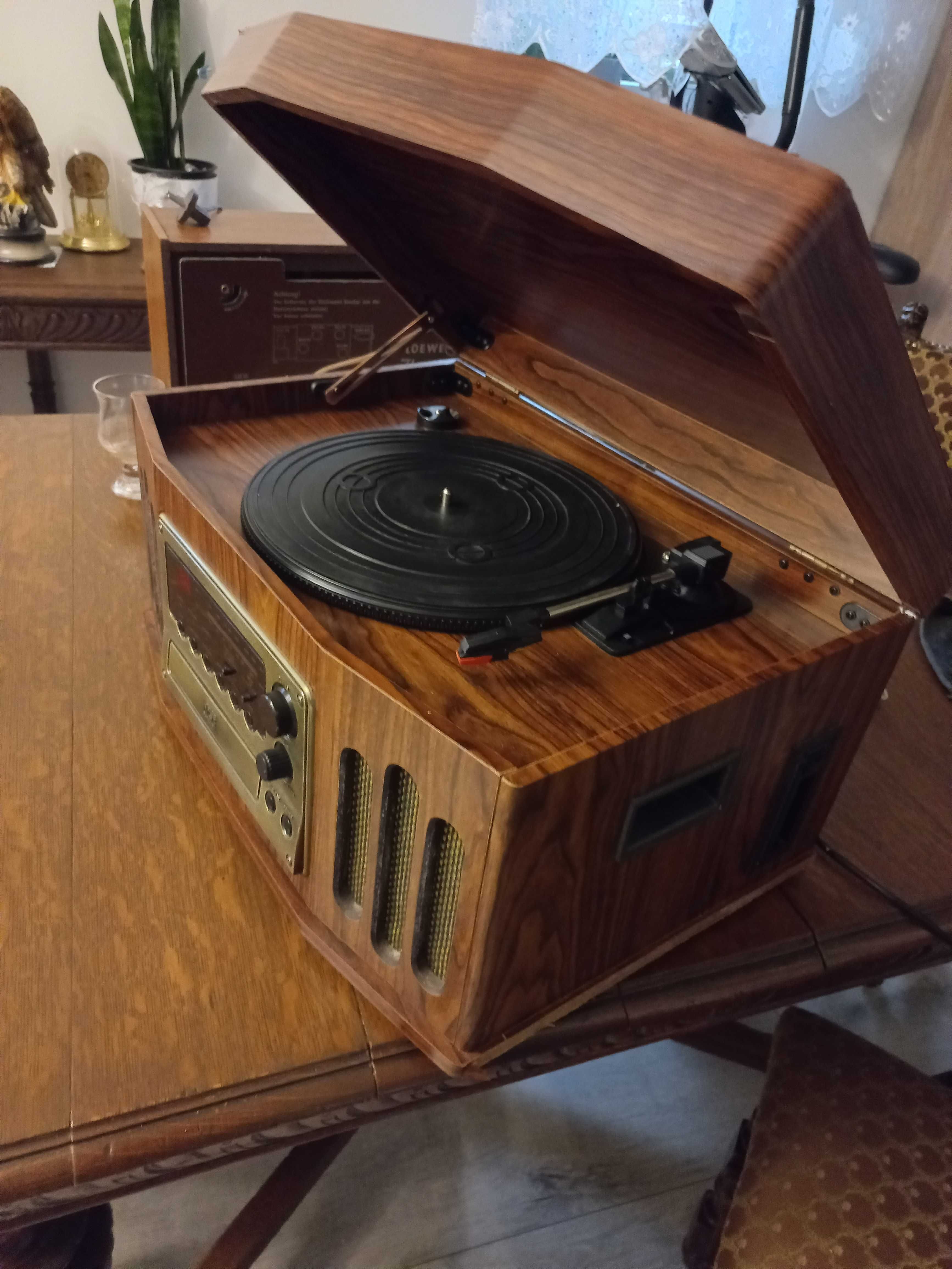 stary  gramofon Soundmaster NR-906 Radio CD Kaseta płyty Vinylowe