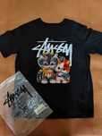 Stussy Męska Czarna Koszulka z Nadrukiem Rozmiar XL