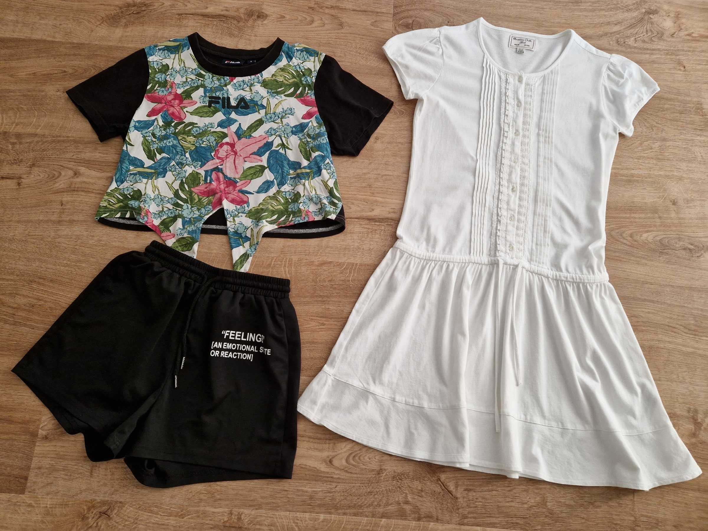 Vestido Massimo Dutti + Calções+Blusinha Fila (10-12 anos)