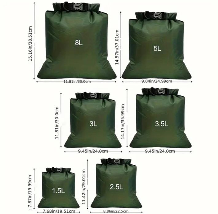 Набір водонепронекних сумок (6 шт)