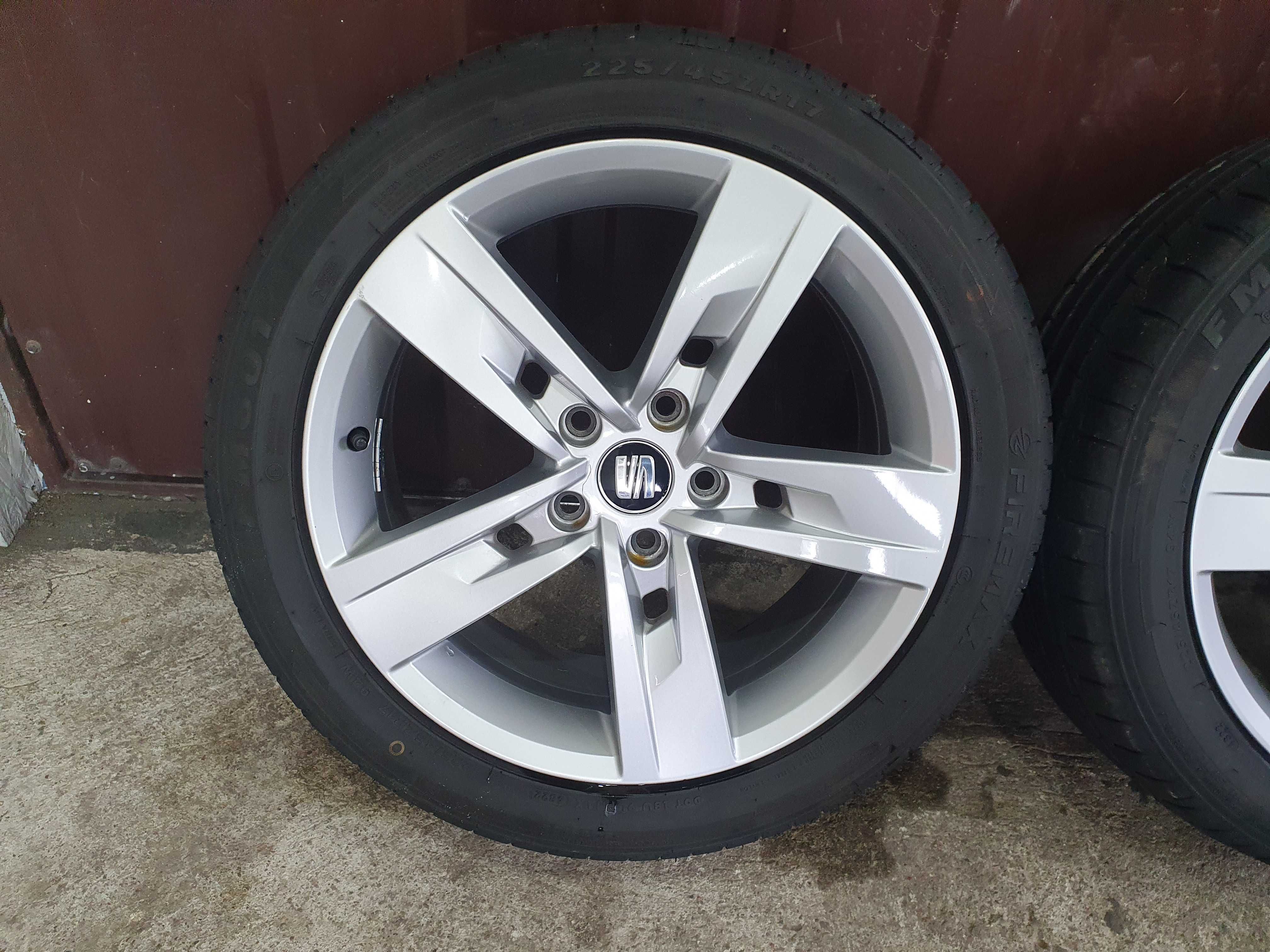 Koła felgi alusy opony 17 cali 5x112 Seat 225/45/17 letnie jak nowe