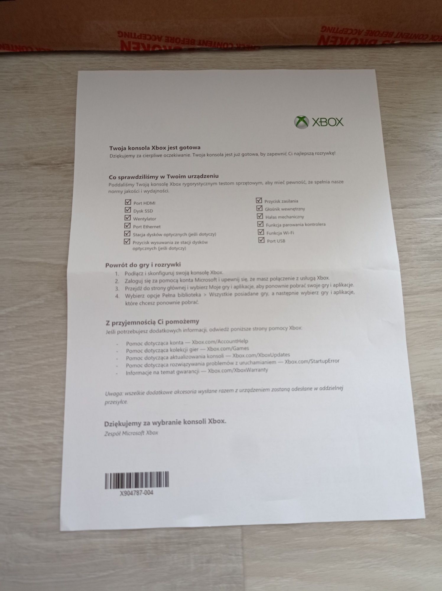 Xbox series s jak nowy z nowym padem