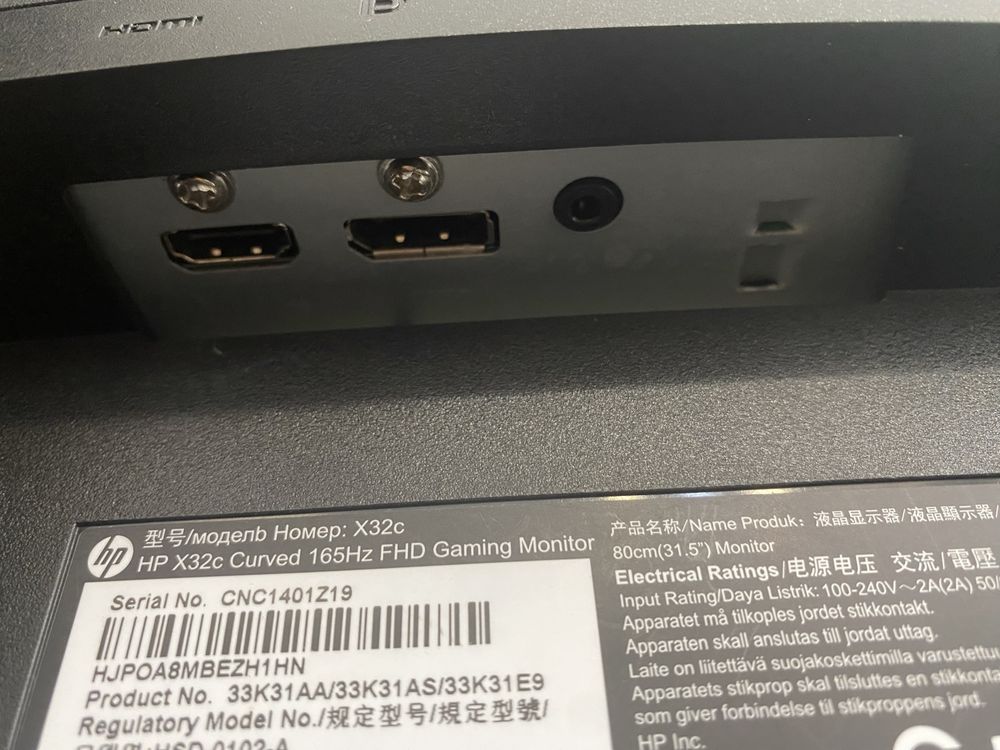 Monitor hp x32cali