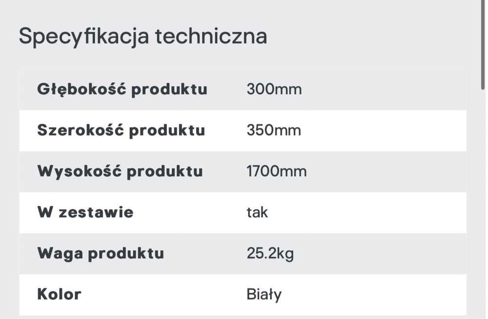 Szafka łazienkowa z koszem na pranie