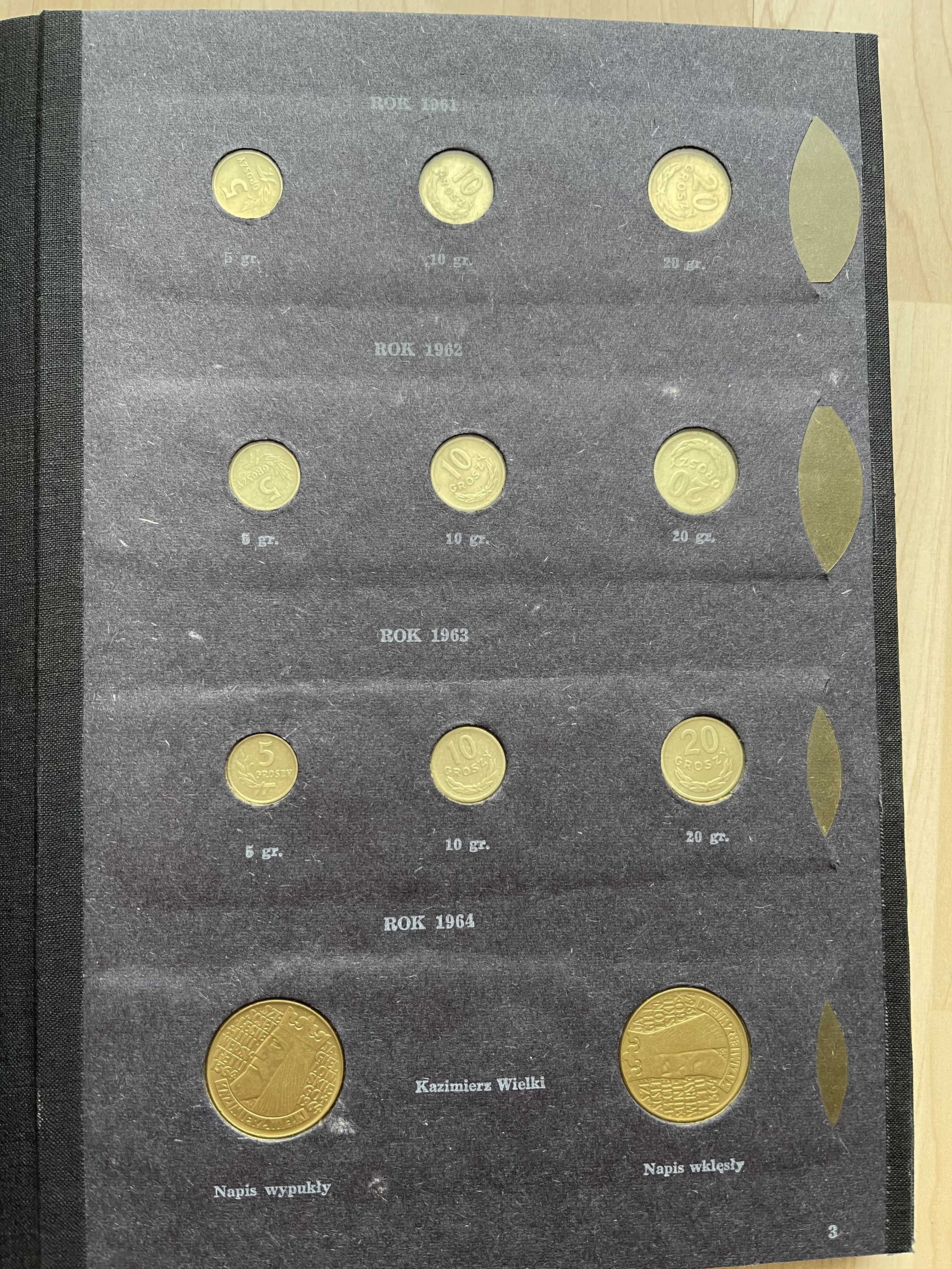 kompletny klaser FISCHER lata od 1949 do 1972 polskie monety