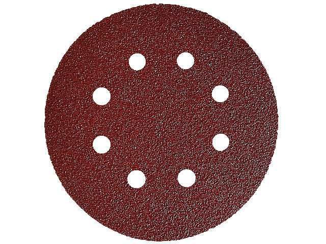 50x Krążek papier ścierny krążki ścierne na rzep 8 otworów 125mm P 60