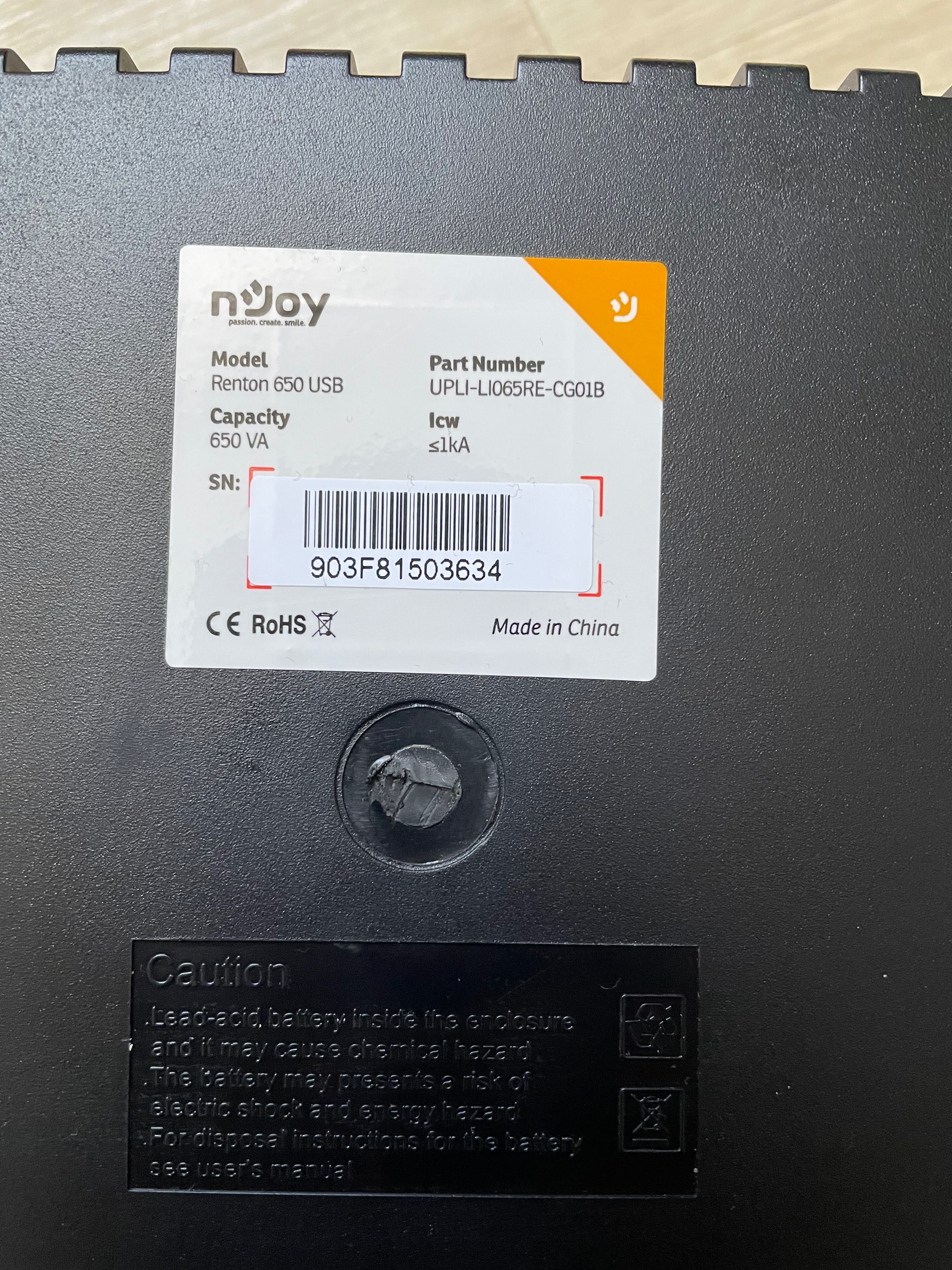 ИБП nJoy Renton 650 USB, безперебійник ББЖ UPS