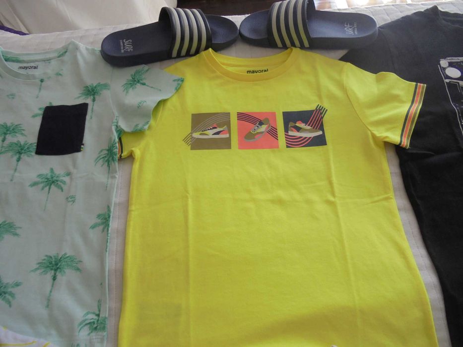 lote de roupa de menino os chinelos