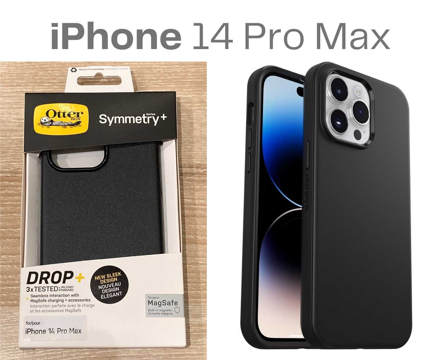 SOLIDNE Etui Case do iPhone 14 Pro Max CZARNE Otterbox Plecki Ochronne