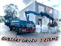 Odbiór gruzu big bag załadunek i transport  HDS