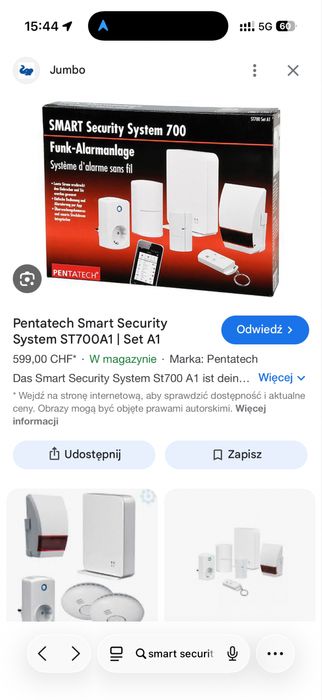 Kamera wraz z Monitorem Pentatech Full Hd+radiowy system alarmowy