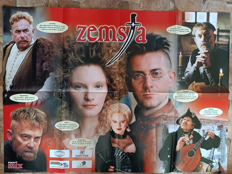 Plakat z filmu Zemsta + artykuł z planu filmowego