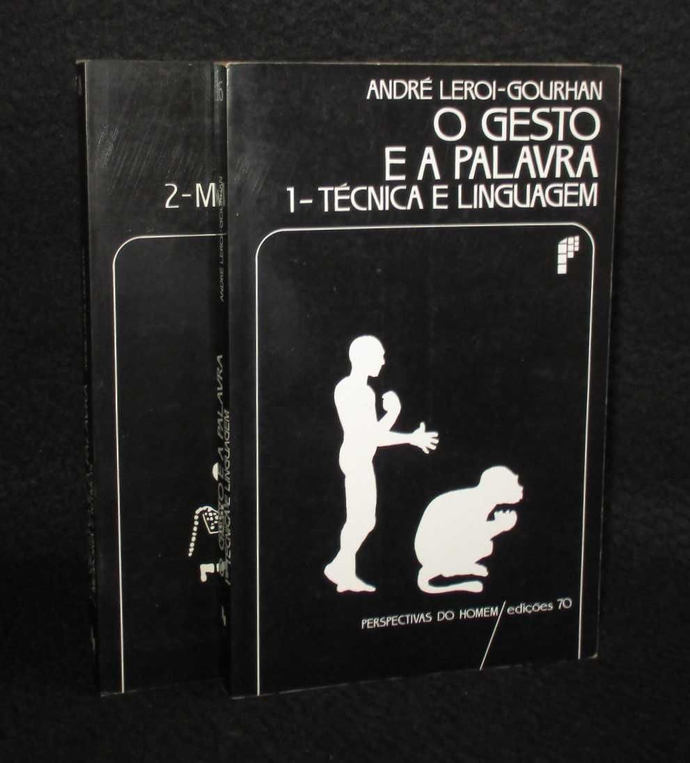 Livros O Gesto e a Palavra 1 e 2 André Leroi-Gourhan