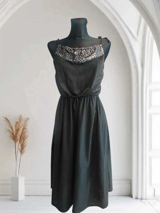 Prawdziwa perełka vintage lata 70. 80. - sukienka MIDI z bolerkiem