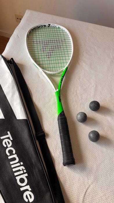 Raquete de Squash Tecnifibre 135g – como nova + capa original