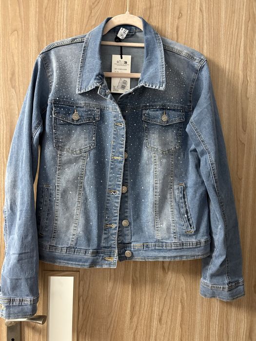 Kurtka jeansowa cekiny