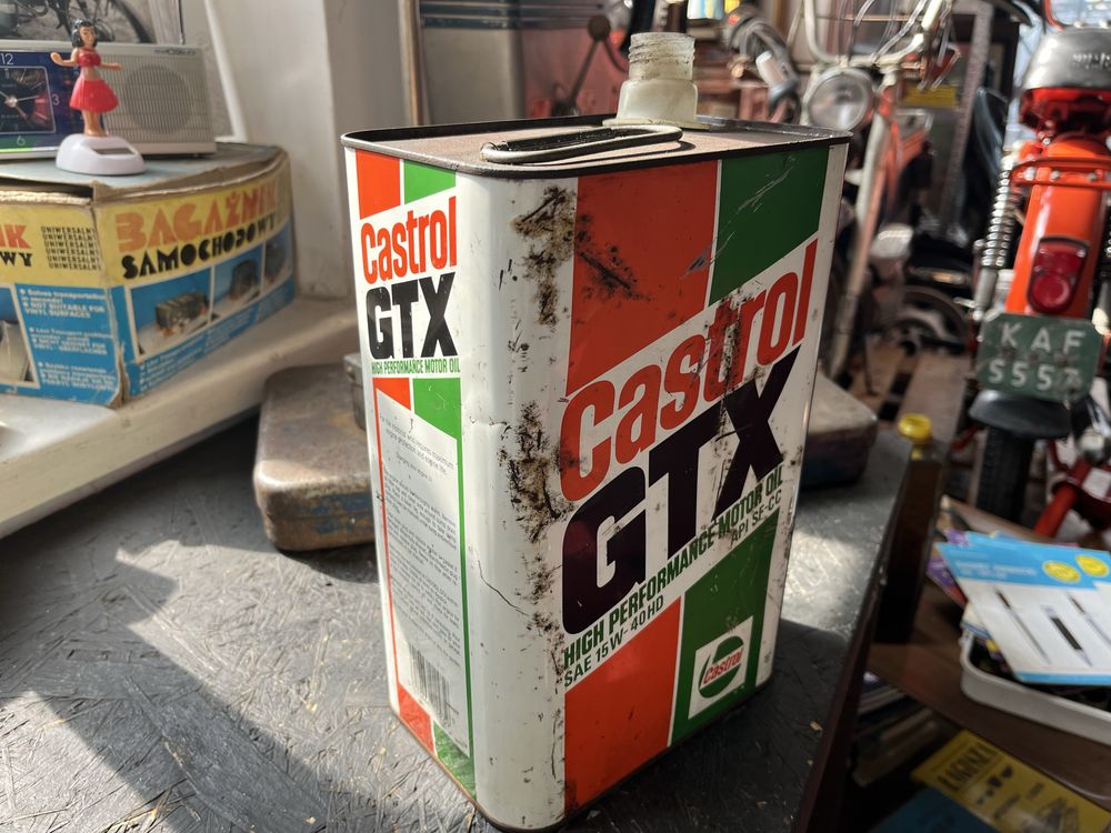 Banka po oleju Castrol retro 80’ 126p 125p Nysa Syrena Prl