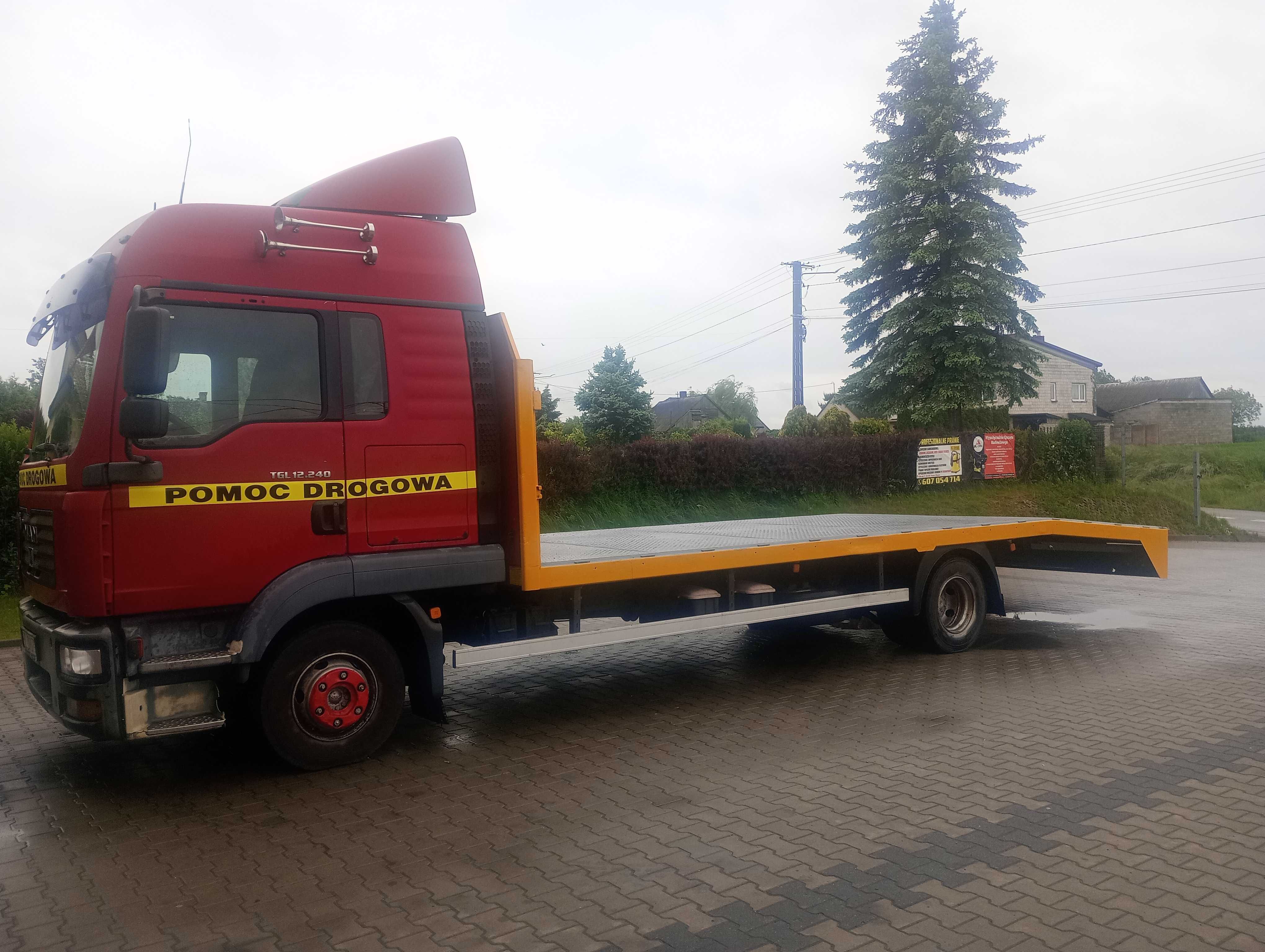Man TGL 12.240 Plandeka Laweta Autolaweta Pomoc Drogowa Najazd DMC 12T