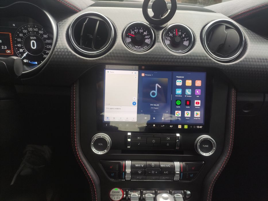 Штатная магнитола для Ford Mustang шустрая с CarPlay и QLED