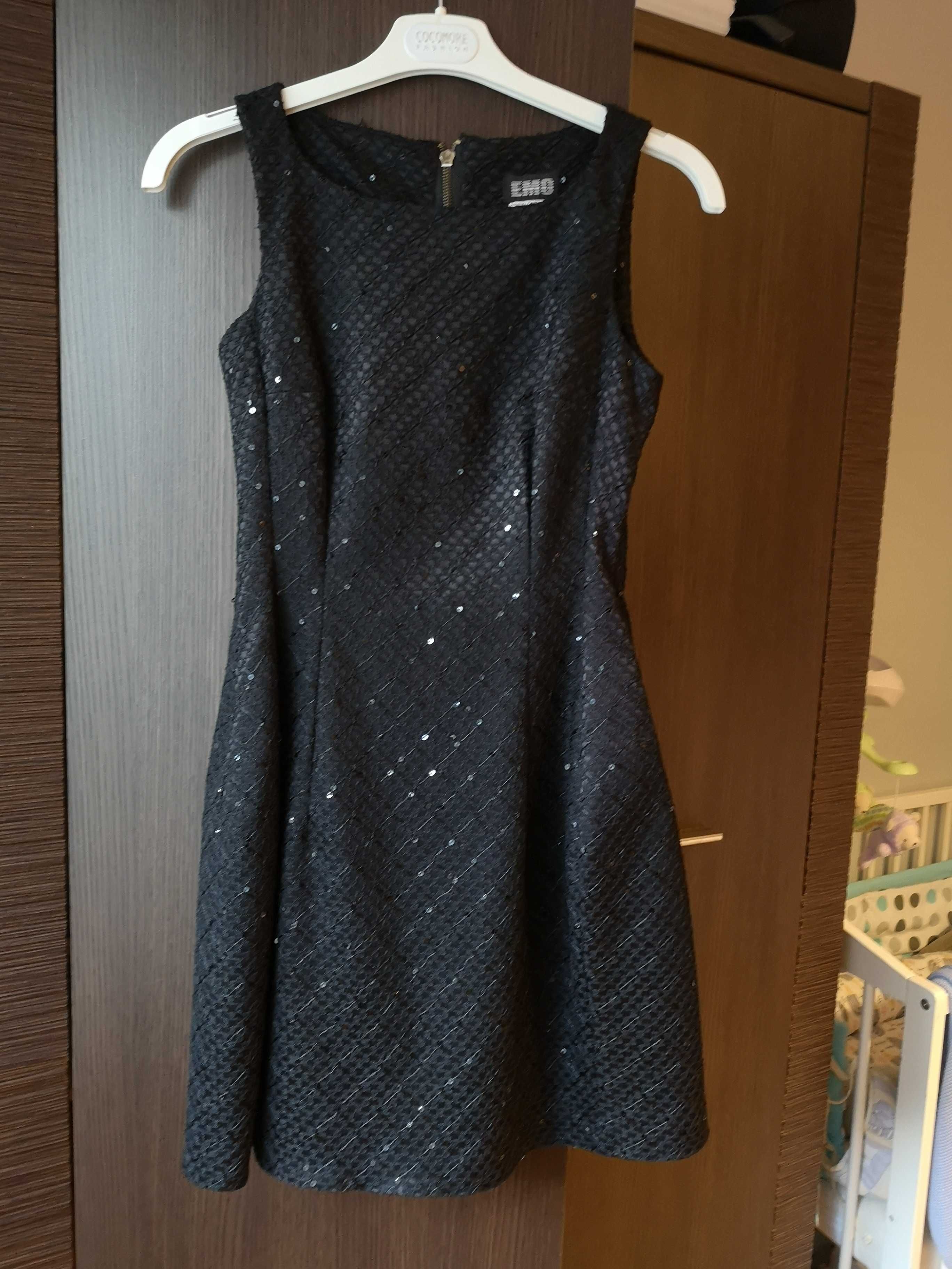 Sukienka emo czarna cekiny 34