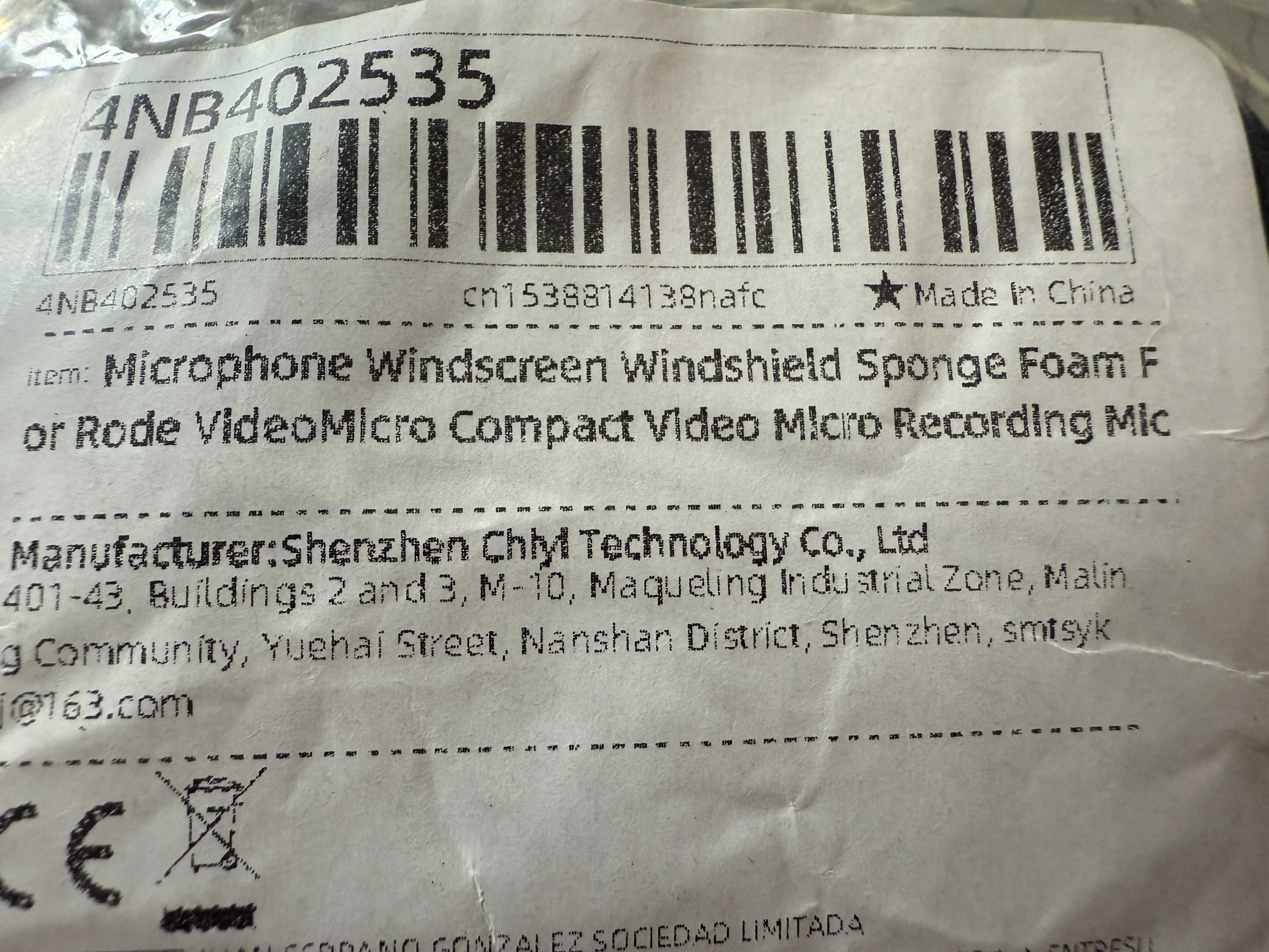 gąbka mikrofon piankowa do Rode VideoMicro x2